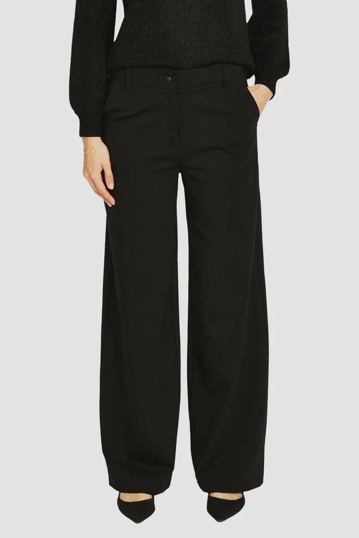 Ping Pong Pam Ponte Wide Leg Pant Black