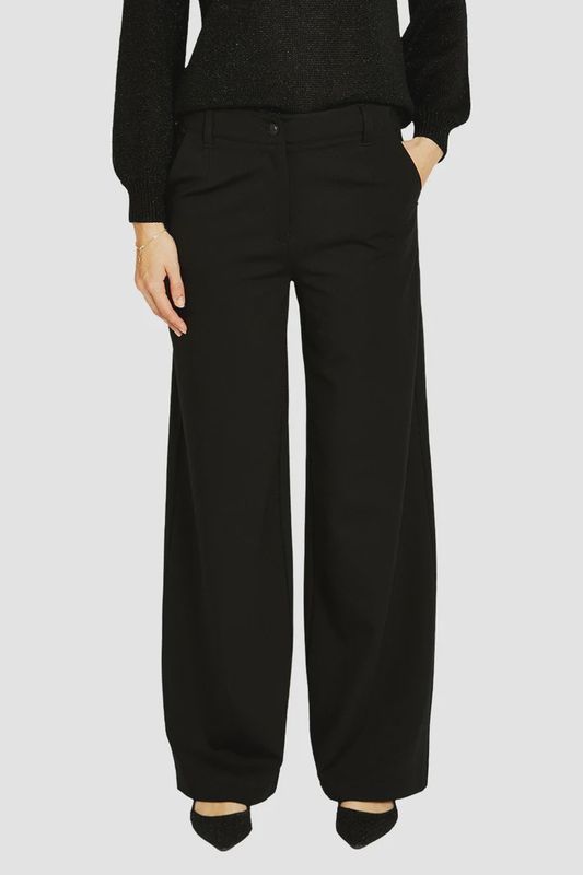 Ping Pong Pam Ponte Wide Leg Pant Black