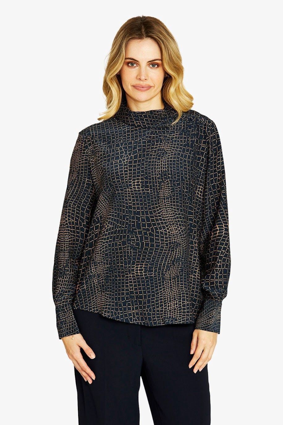 Ping Pong Alligator Button Blouse