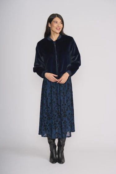 Foil Fur Sure Jacket Midnight