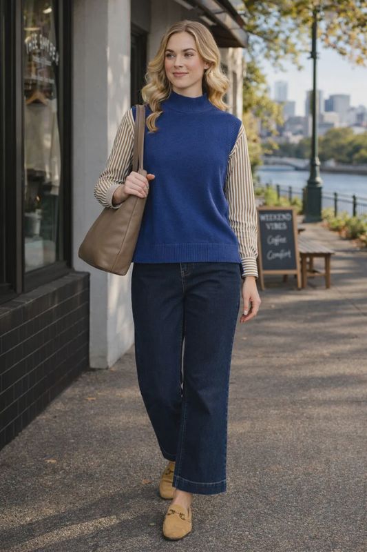 Foil Luxe Life Popover Indigo