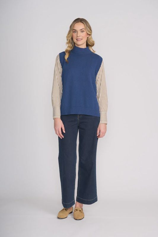 Foil Luxe Life Popover Indigo