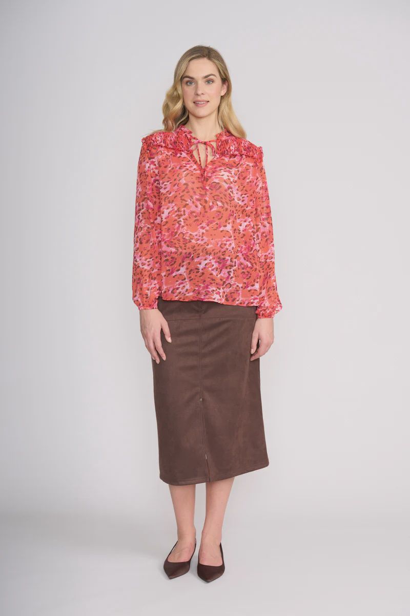 Foil Suede Dreams Skirt Ristretto