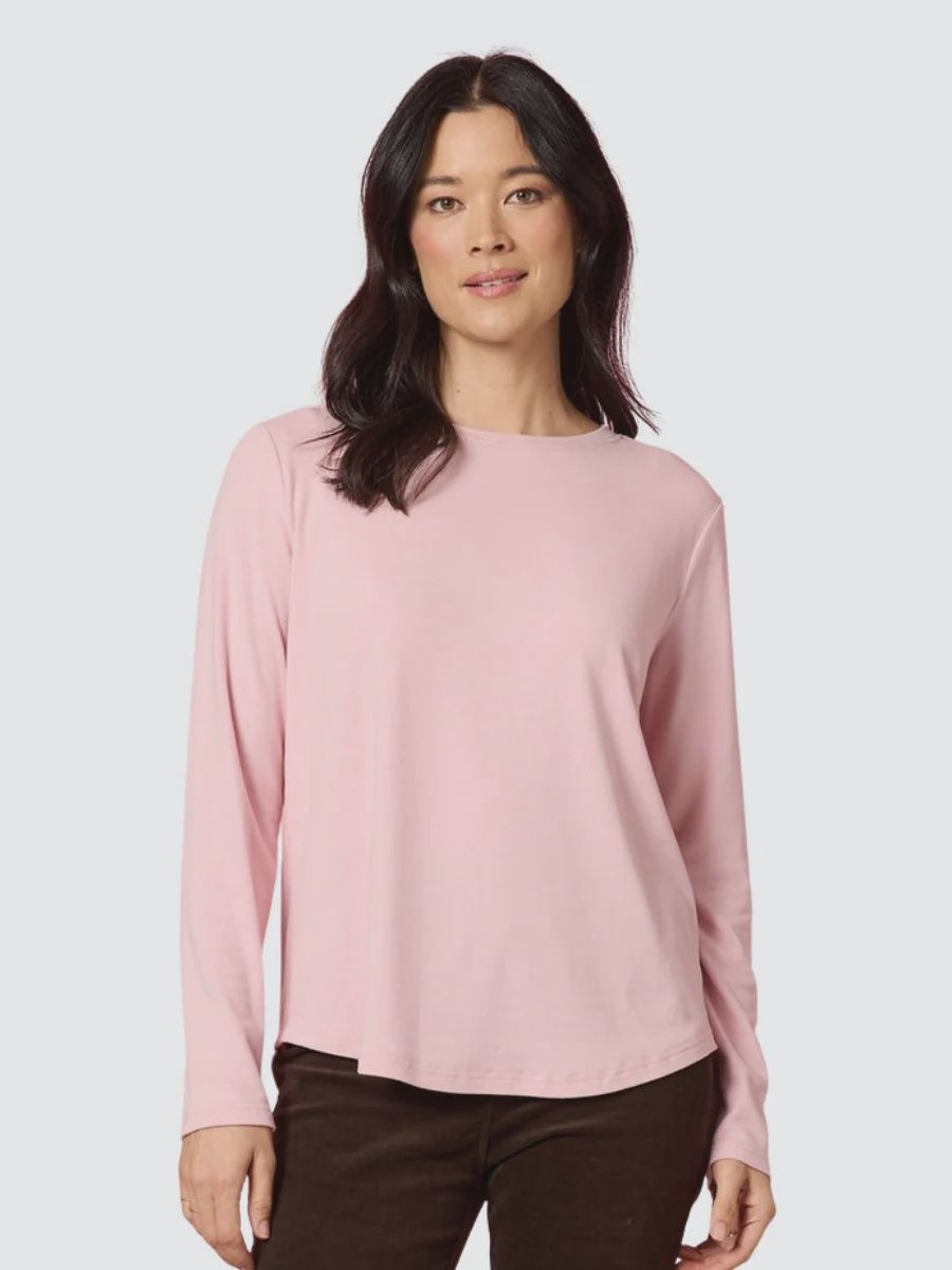 Gordon Smith Brushed Cotton Crew Blush