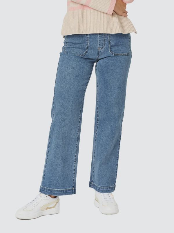 Threadz Carpenter Stretch Leg Jean Washed Denim