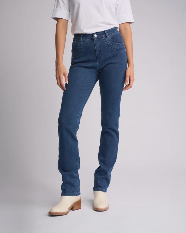 Vassalli Studio Jean Slim Leg Full Length Blue Denim