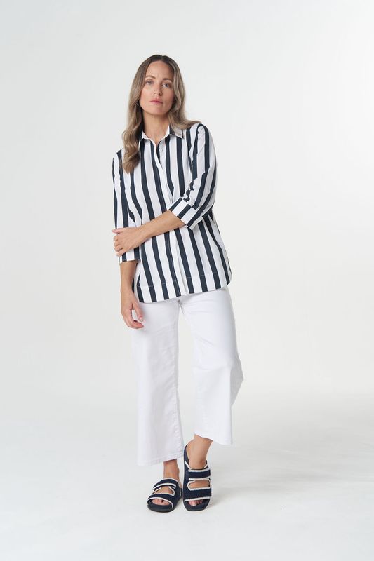 Goondiwindi Classic 3/4 Sleeve Shirt Hamilton Stripe