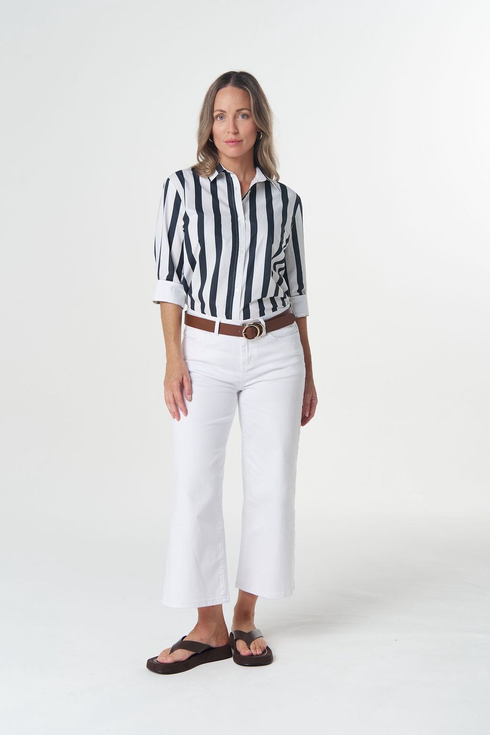 Goondiwindi Classic 3/4 Sleeve Shirt Hamilton Stripe