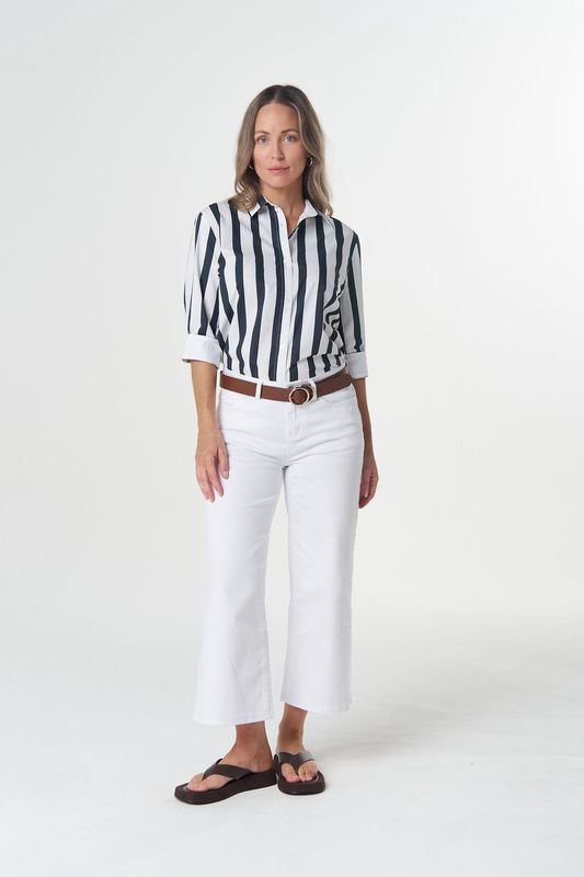 Goondiwindi Classic 3/4 Sleeve Shirt Hamilton Stripe