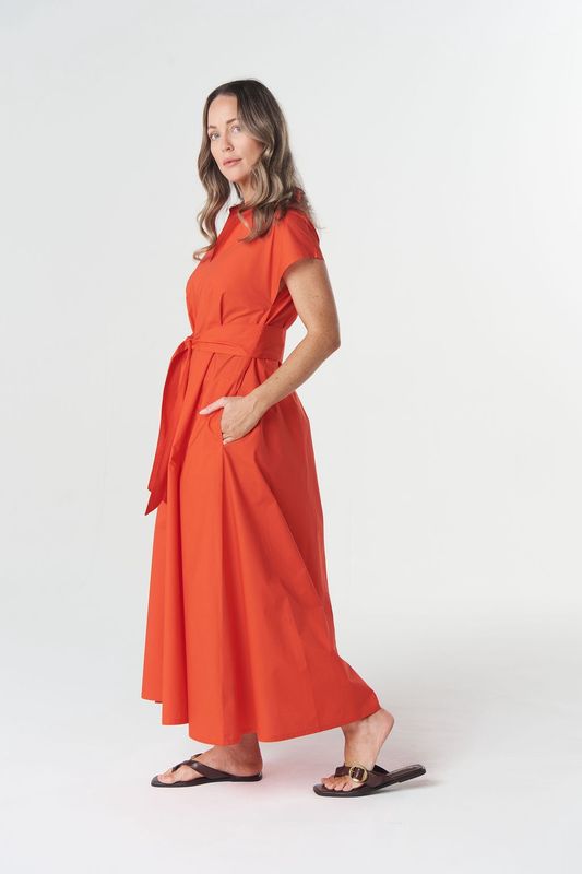 Goondiwindi Rust Pocket Dress Garnet
