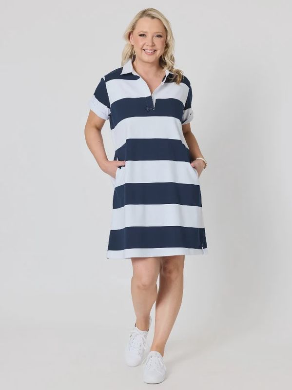 Gordon Smith Riviera Polo Dress Navy/White
