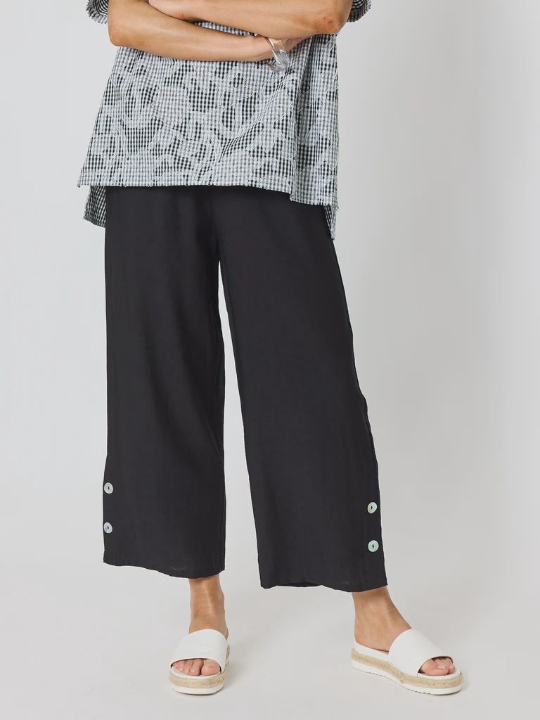 Clarity Essential Button Pant Black