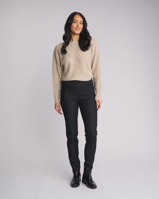 Vassalli Origin Pull On Skinny Leg Full Length Denim Black