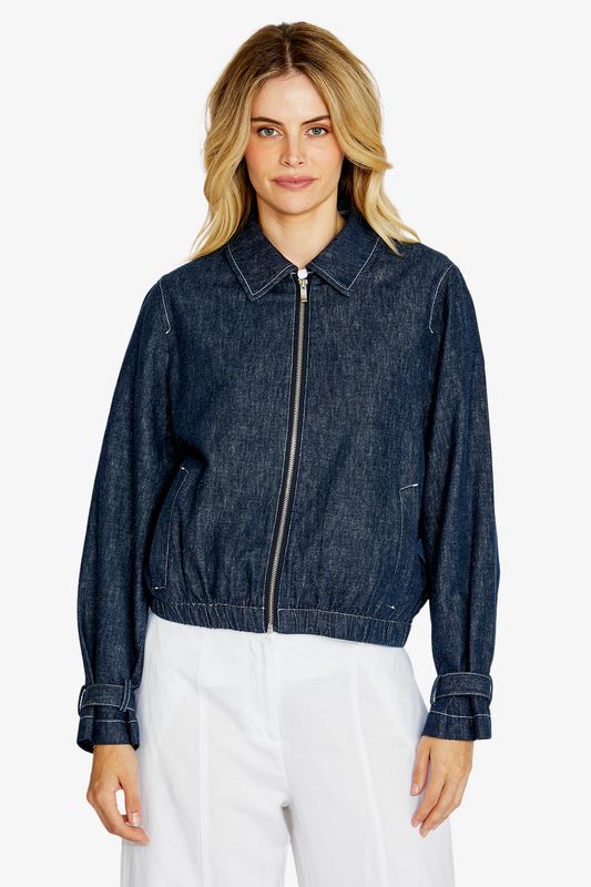 Ping Pong Gracie Bomber Jacket Indigo