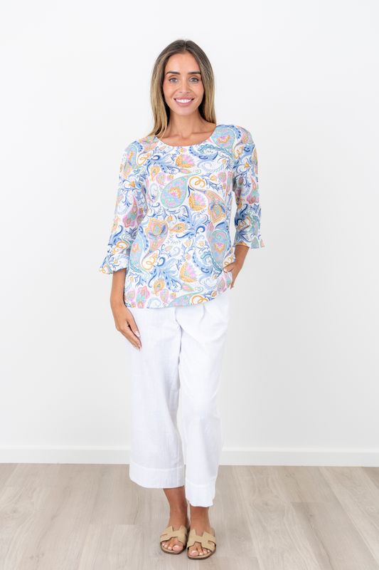 Maglia Fiesta Frill Top Multi