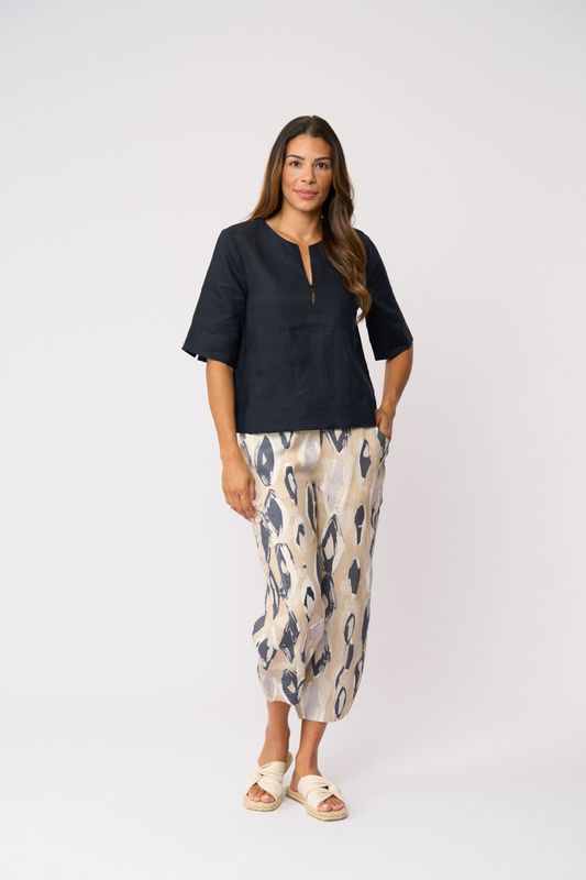 Foil Tux Top True Navy