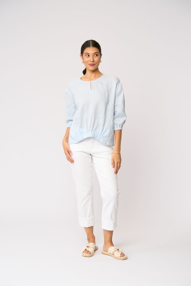 Foil Reflexion Top Pale Blue