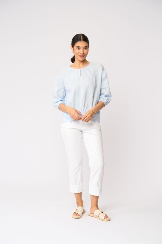 Foil Reflexion Top Pale Blue