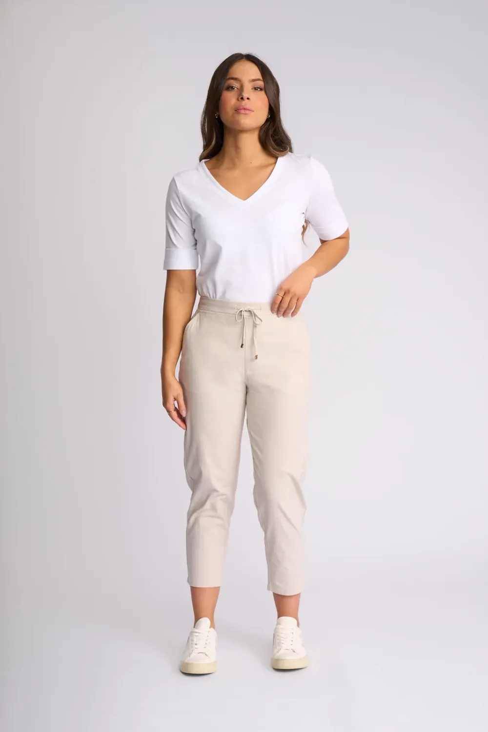 Vassalli Denver 7/8 Pant Skinny Leg Stone