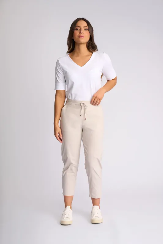 Vassalli Denver 7/8 Pant Skinny Leg Stone