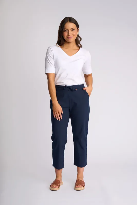 Vassalli Henley 7/8 Pant Slim Leg Ink