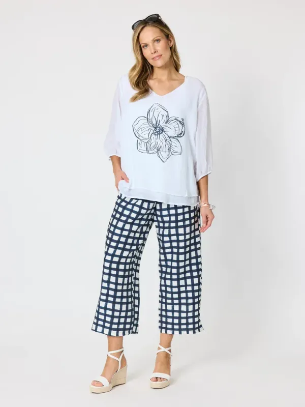 Clarity Camellia Top White