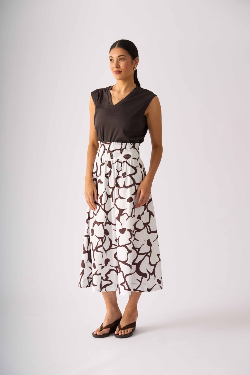 Foil Skirted Ahead Skirt Upsa-Daisy