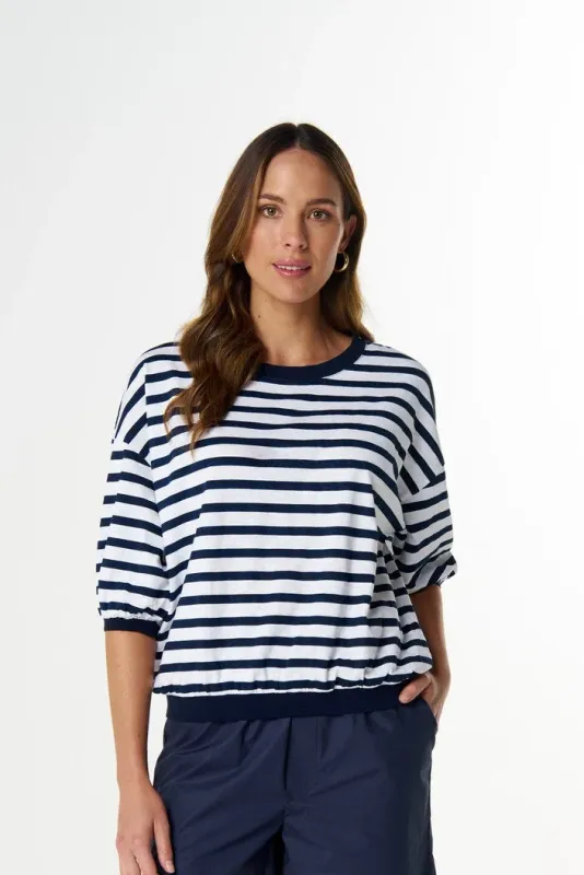 Cloth Paper Scissors Refresh 3/4 Sleeve Tee White/Parisian