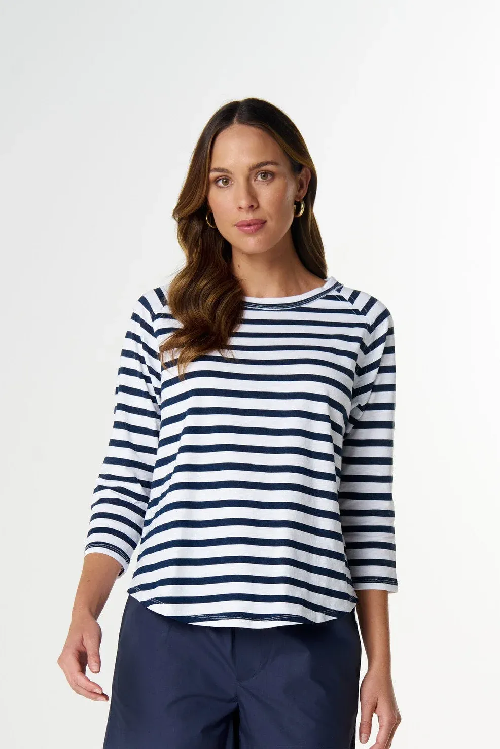 Cloth Paper Scissors Repeat Offender 3/4 Sleeve Tee White/Parisian