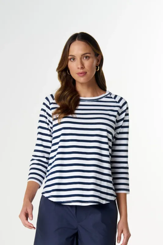 Cloth Paper Scissors Repeat Offender 3/4 Sleeve Tee White/Parisian
