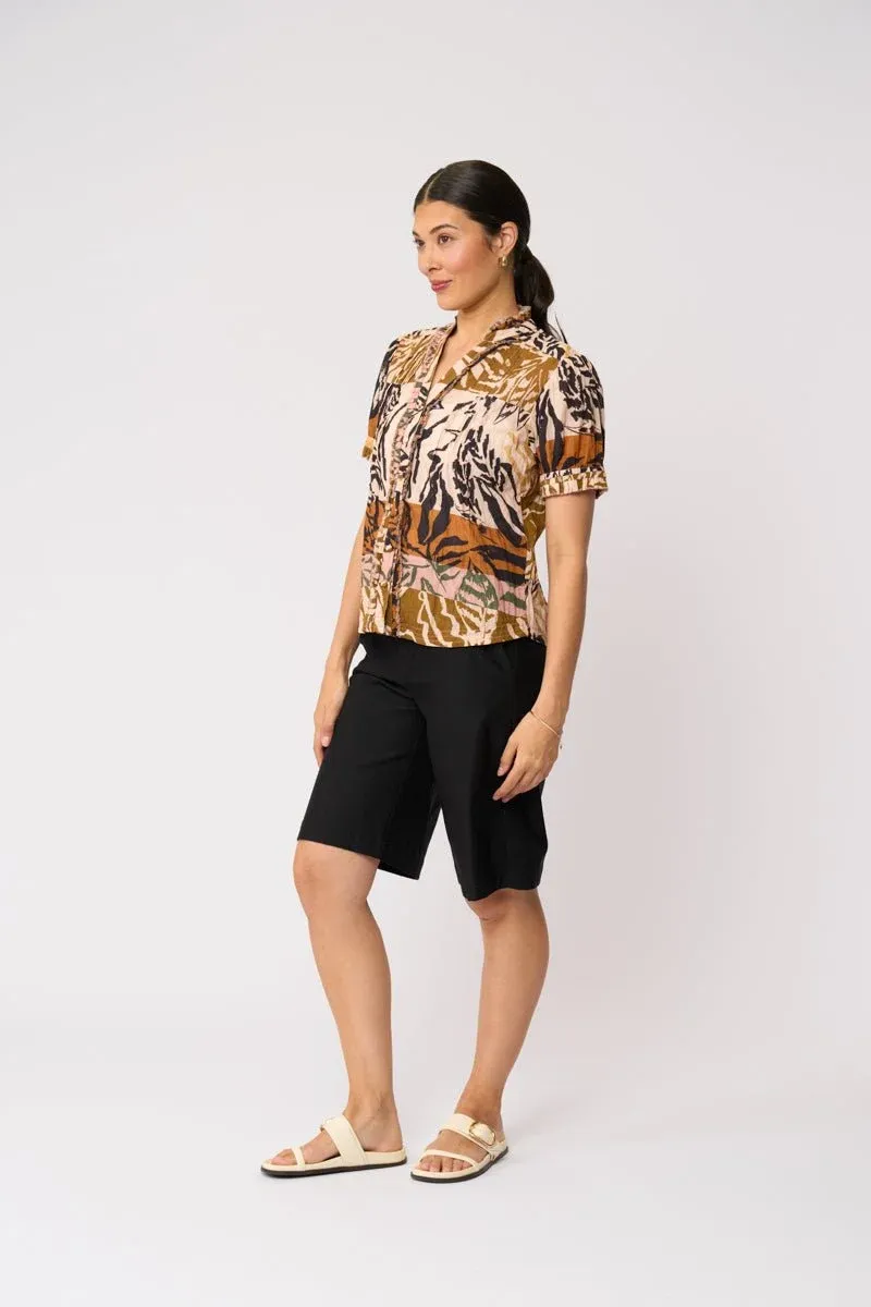 Foil Crushing it 3/4 Sleeve Shirt Keep Palm