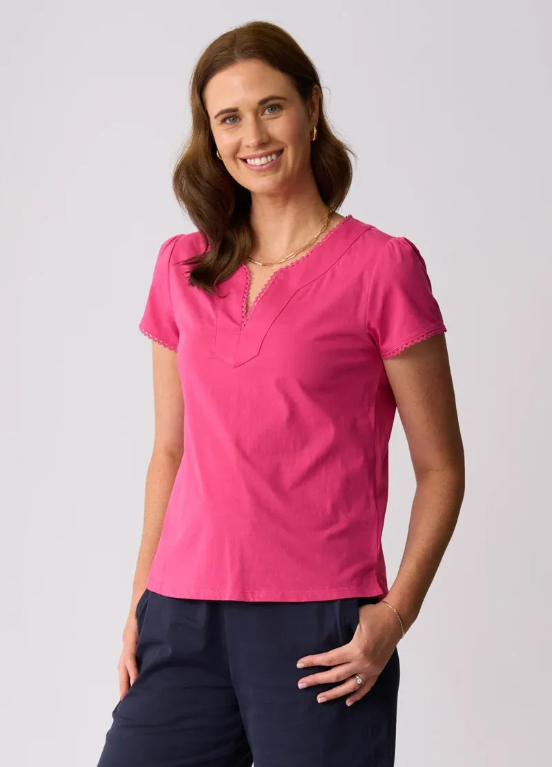Charlie Jane Waiheke Top Ultra Pink