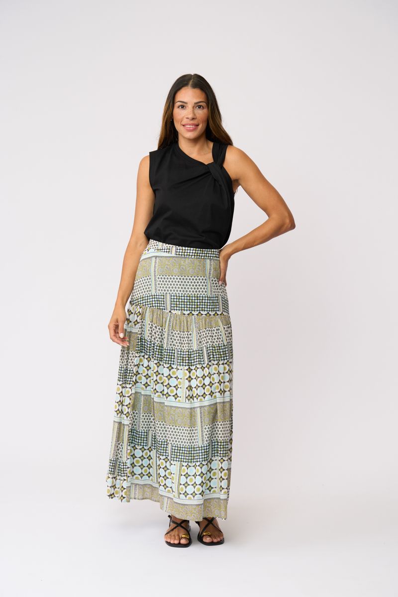 Foil Cruisin Through Skirt Patchwork
