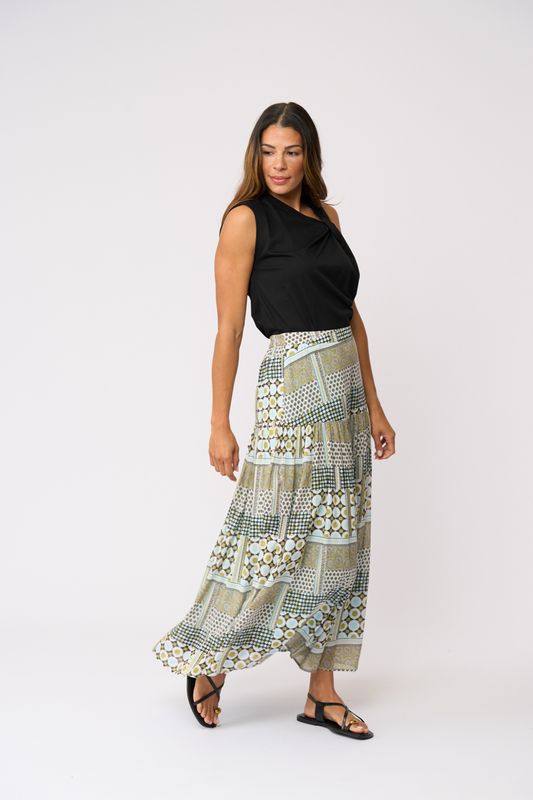 Foil Cruisin Through Skirt Patchwork