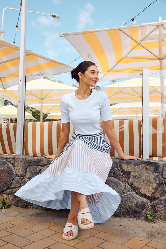 Foil Line Dance Skirt