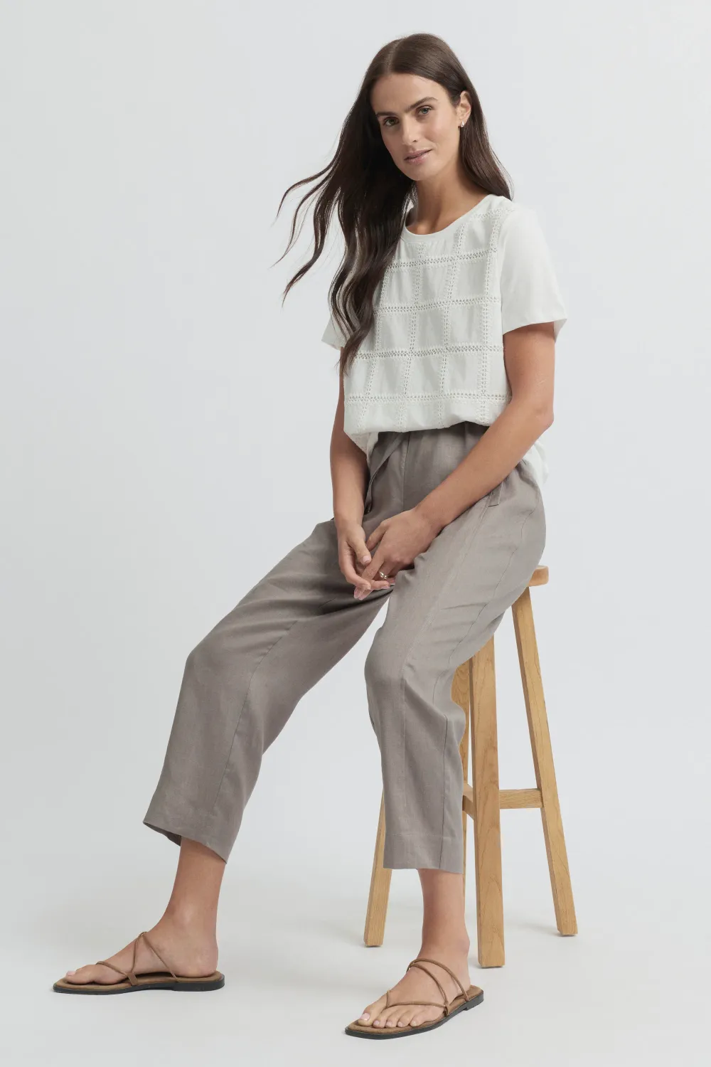 Yarra Trail Tirari Slim Pant Earth