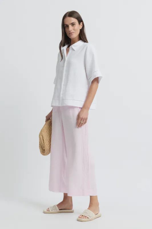 Yarra Trail Tirari Lace Shirt White