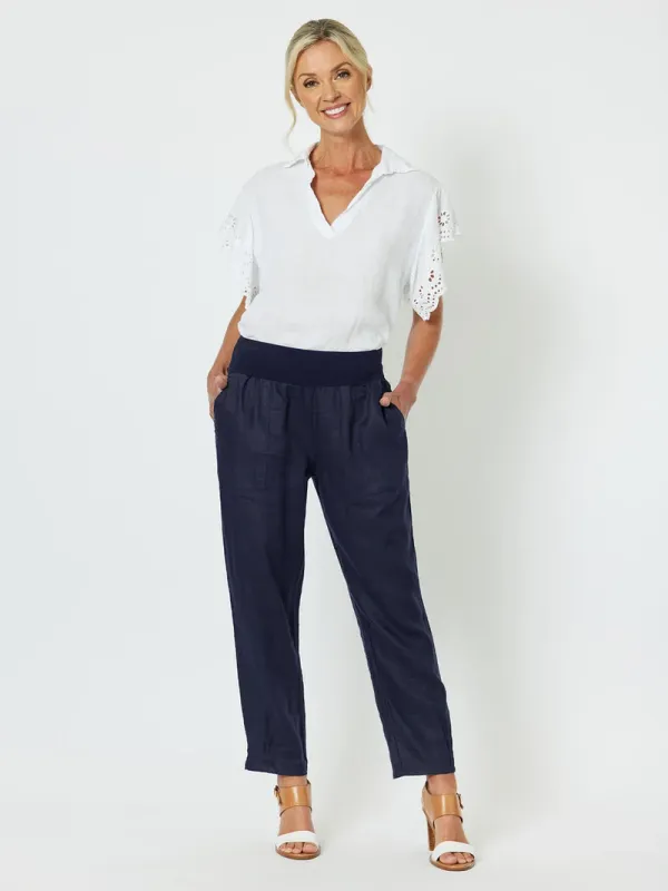 Gordon Smith Sarah Linen Pant Navy