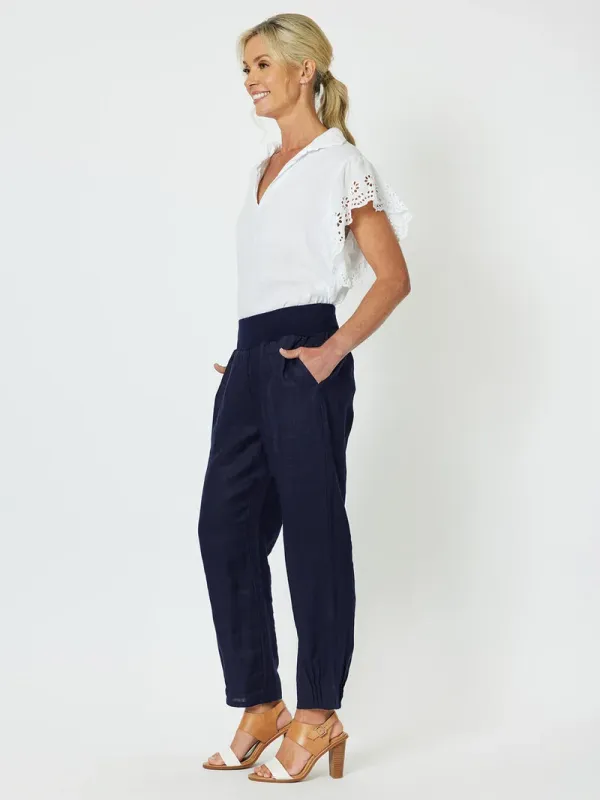 Gordon Smith Sarah Linen Pant Navy