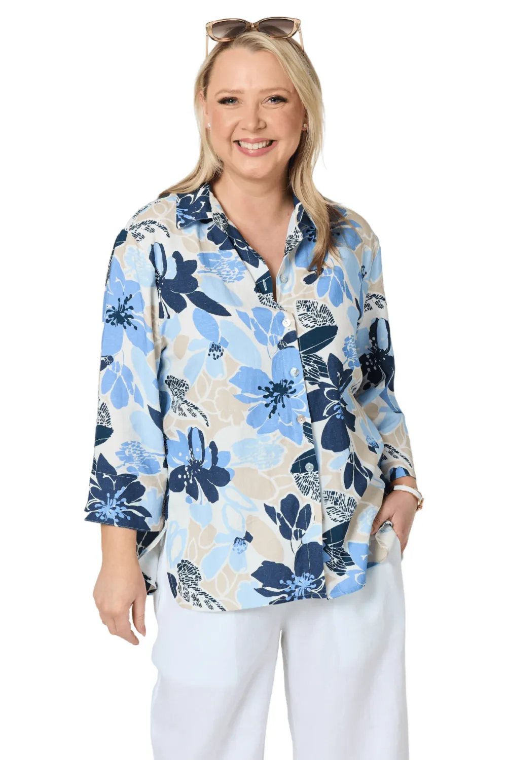 Gordon Smith Amalfi Rose Print Shirt