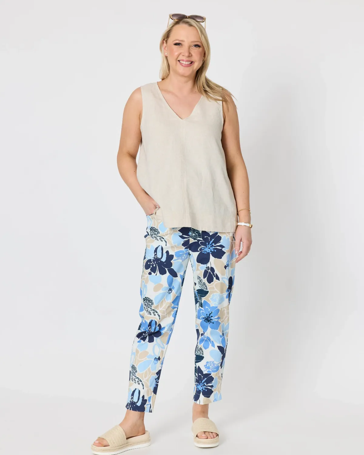 Gordon Smith Amalfi Rose Print Pant