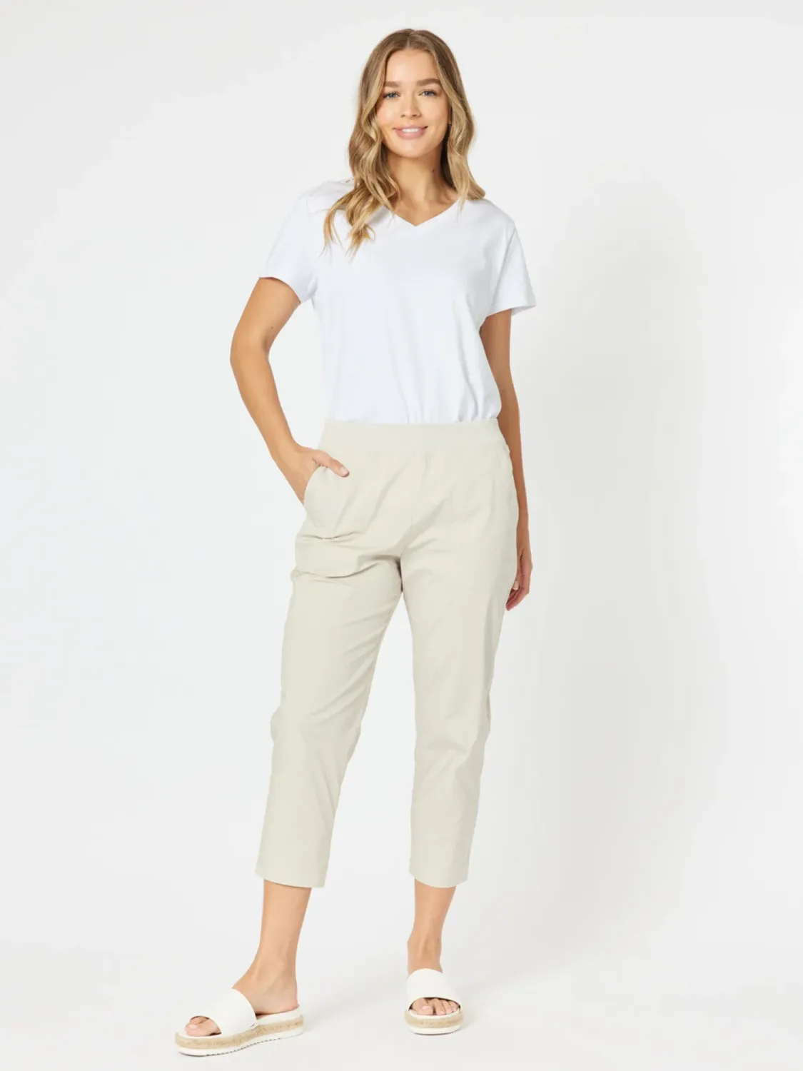 Threadz Santorini Cotton Pant Stone