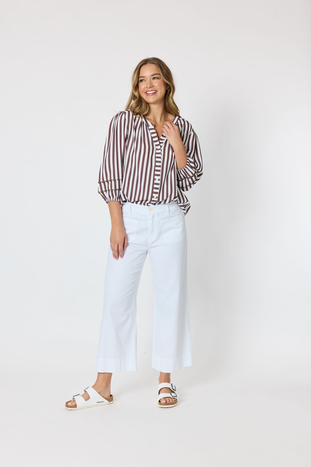 Threadz Dune Carpenter Pant White