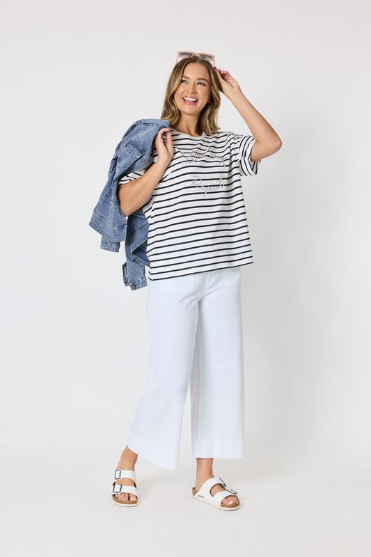 Threadz Dune Carpenter Pant White