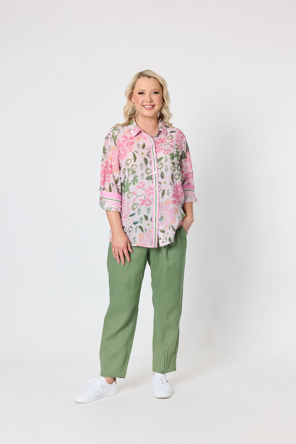 Gordon Smith Sarah Linen Pant Fern