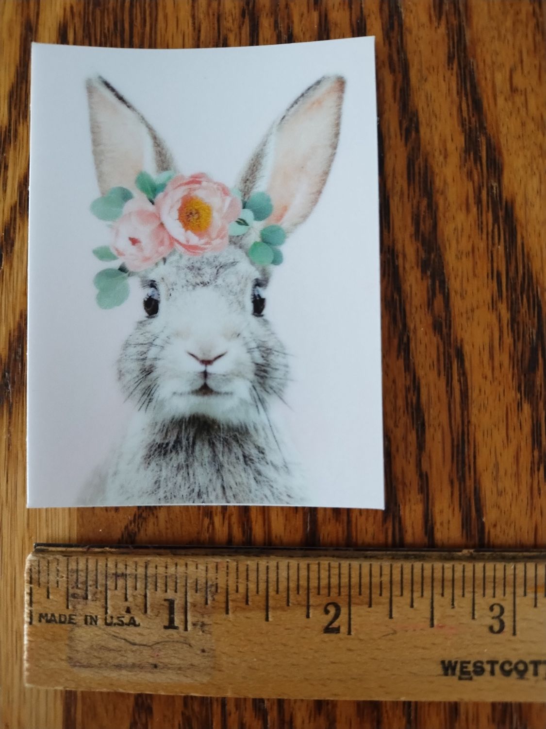 Flower Crown Bunny Sticker