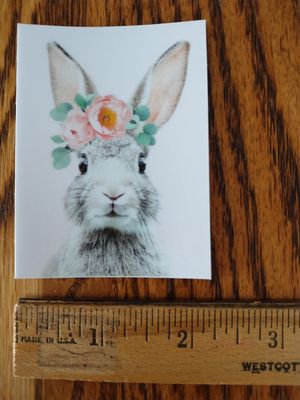 Flower Crown Bunny Sticker