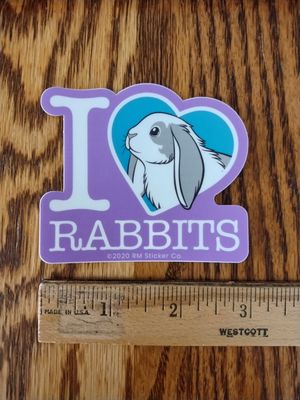 I Love Rabbits Sticker