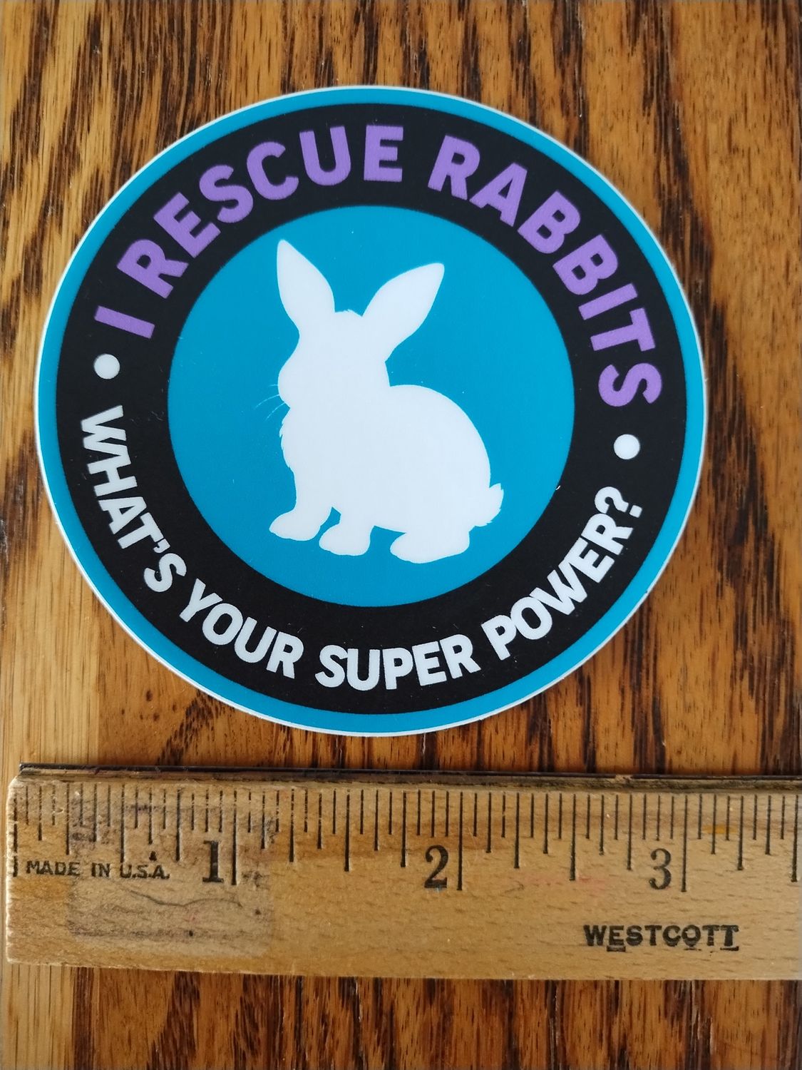 I Rescue Rabbits Sticker