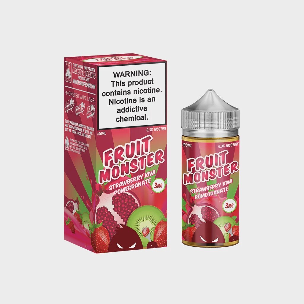 Fruit Monster Salt Nic 30mL, Flavor: Strawberry Kiwi Pomegranate, MG/ML: 24 MG/ML